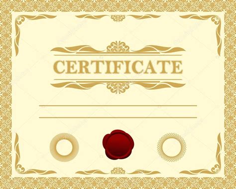 Vector Certificate Template Stock Vector Illustration - vrogue.co