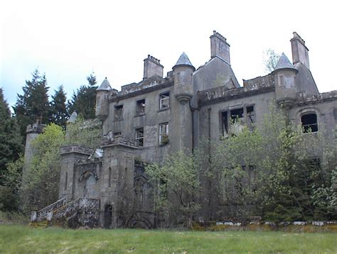 Lanrick Castle Ruins Scotland. This entryway has square pillars crosses, possibly a chapel ...