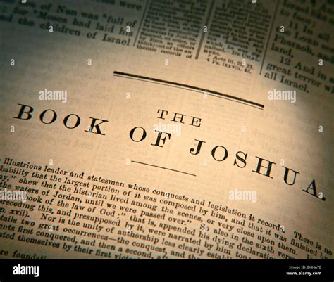 Old Testament, Book of Joshua Title Page from the King James Version of the Bible in English ...