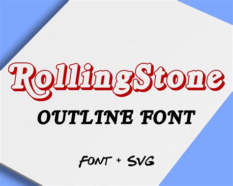 RollingStone Alphabet Outline Font / Rolling Stone Magazine | Etsy