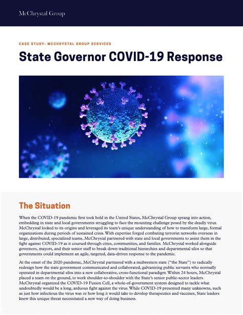 State Governor COVID-19 Response | McChrystal Group