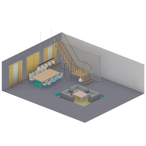 BIM object - Modern Living Room - Polantis | Polantis - Free 3D CAD and BIM objects, Revit ...