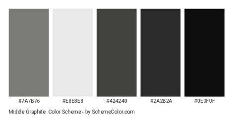 Middle Graphite Color Scheme » Black » SchemeColor.com