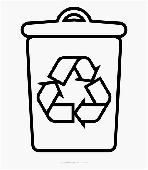 Recycle Bin Coloring Page