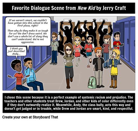 Favorite Quote in New Kid StoryboardThat Student Activity