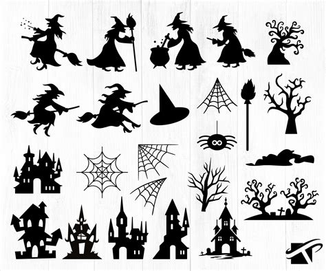 Halloween Silhouette SVG, Halloween svg By Twingenuity Graphics ...