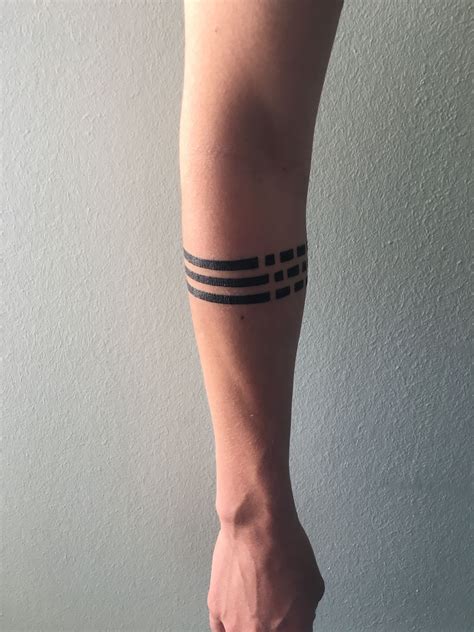 Armband tattoo, initials in morse code | Armband tattoo design, Band ...