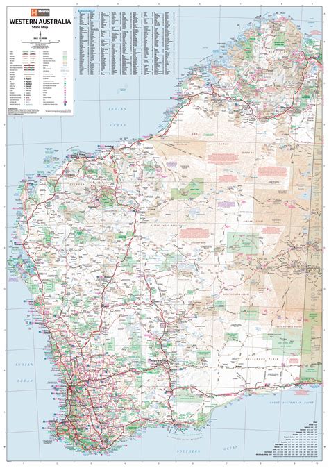 Western Australia Hema, Buy large wall map of Western Australia