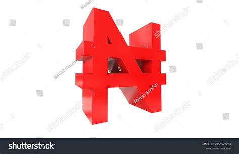 Nigerian Naira Currency Symbol Nigeria Red Stock Illustration ...