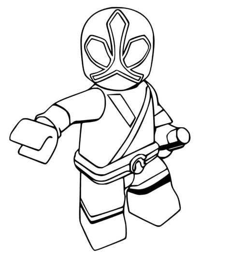 Lego Red Power Rangers Samurai coloring page - Download, Print or Color Online for Free