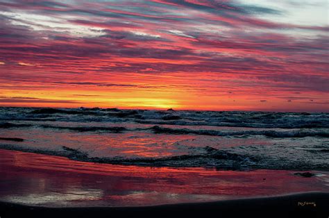 Spectacular Colorful Beach Sunset Photograph by Ken Figurski - Pixels