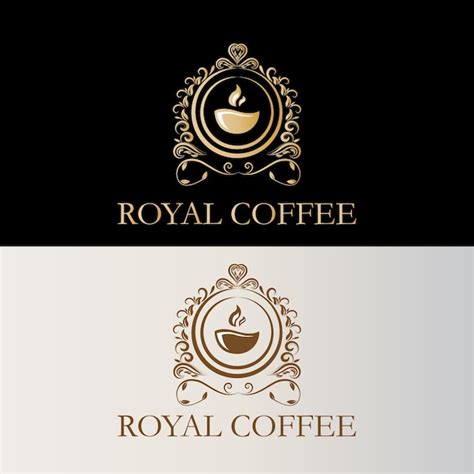 Premium Vector | Logo for a royal coffee company