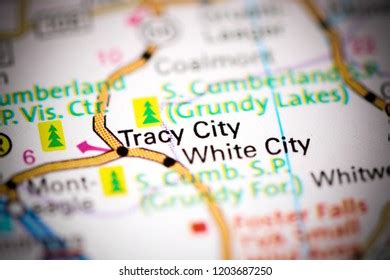 Tracy City Tennessee Usa On Map Stock Photo 1203687250 | Shutterstock