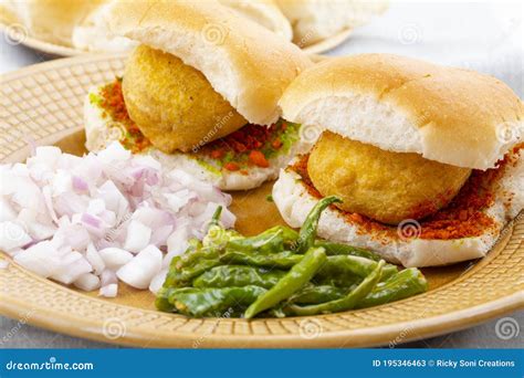 Indian Famous Street Food Vada Pav is a Vegetarian Fast Food Dish from ...