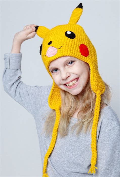 Pikachu Hat Crochet Beanie | Etsy