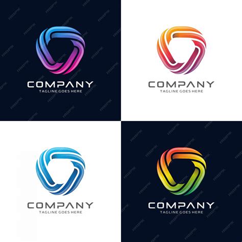 Premium Vector | Modern 3d triangle logo design