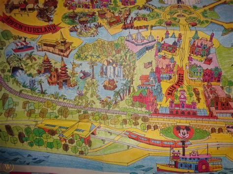 Vintage Magic Kingdom Map Walt Disney World | #1866096616