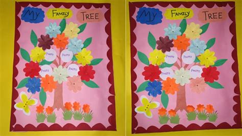 DIY Family Tree/Family Tree On a chart Paper/Family Tree school project for kids/ make Family ...