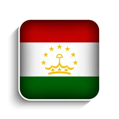 Vector Square Tajikistan Flag Icon 34826810 Vector Art at Vecteezy