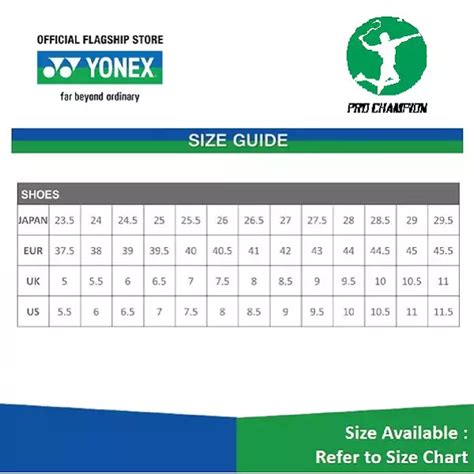 Yonex Badminton Shoes Size Chart, 48% OFF