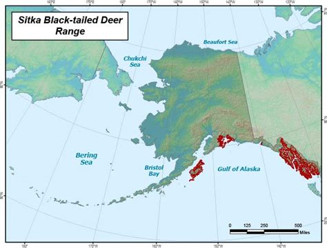 Sitka Black-tailed Deer Range Map, Alaska Department of Fish and Game