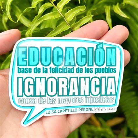 Educación e Ignorancia, Luisa Capetillo (Premium Sticker) – BoriFrases