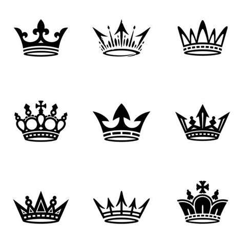 151 Crown Tattoo Vector Photos and Premium High Res Pictures - Getty Images | Crown tattoo ...