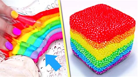 SATISFYING RAINBOW SLIME Recipes! BEST DIY Rainbow Slime! - YouTube