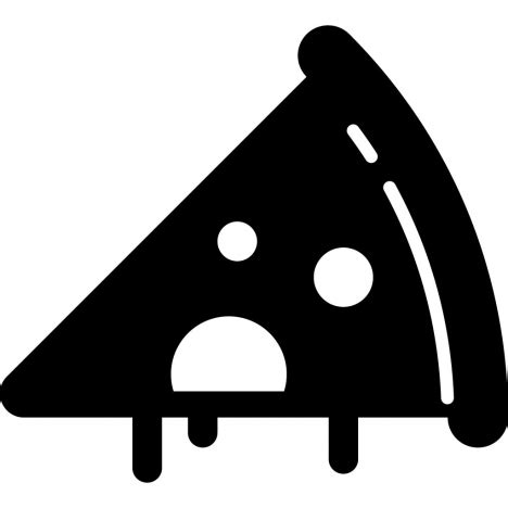 Pizza slice sign icon flat dark contrast silhouette outline vectors stock in format for free ...