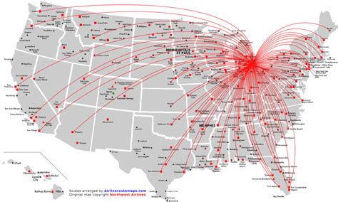 Northwest Airlines May International Route Map | My XXX Hot Girl