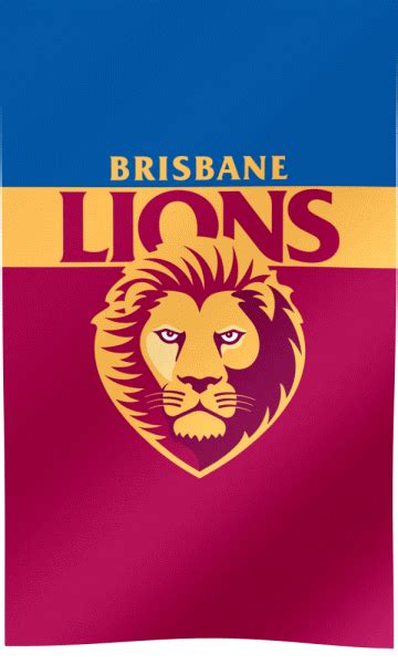 Brisbane Lions Fan Flag (GIF) - All Waving Flags