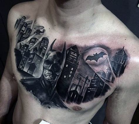 Batman Chest Tattoo