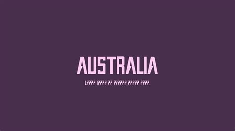 AUSTRALIA Font : Download Free for Desktop & Webfont