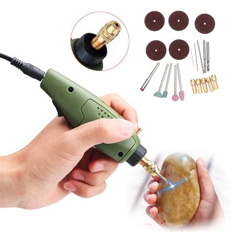 Portable 10W 12V Wood Carving Tools Set Mini Electric Wood Chisel ...