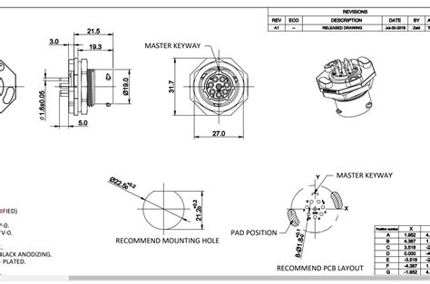 PCB Pin size (RTS712ND8P03) - Circular Connectors - Electronic ...