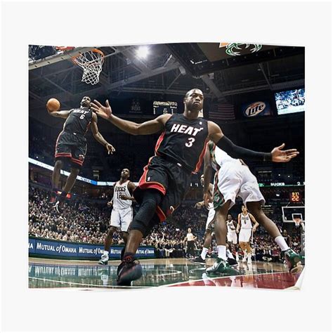 LeBron James Dwyane Wade Iconic Dunk Premium Matte Vertical Poster sold ...