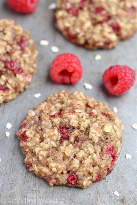 Healthy Raspberry Oatmeal Cookies | Amy's Healthy Baking