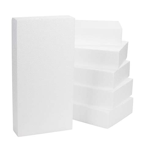 6 Pack Rectangle Craft Foam Block, Sculpture Bricks for Modeling, DIY ...