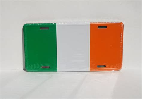 Ireland Flag Irish Embossed Aluminum Automobile License Plate