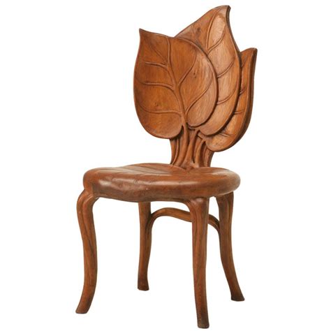 c.1890-1910 French Art Nouveau Sculptural Leaf Chair at 1stdibs