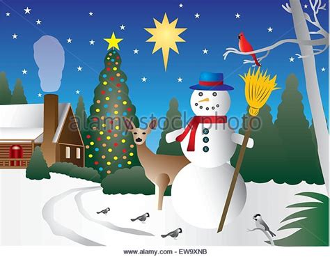 Christmas Scenery Drawing at GetDrawings | Free download