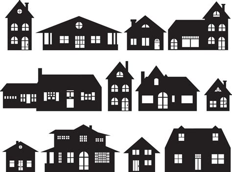 House Silhouette Vector Art, Icons, and Graphics for Free Download