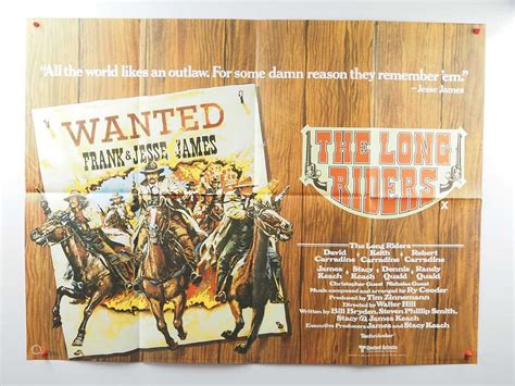 Lot 91 - THE LONG RIDERS (1980) - UK Quad film poster