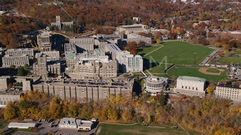 United States Military Academy in Autumn, West Point, New York Aerial ...