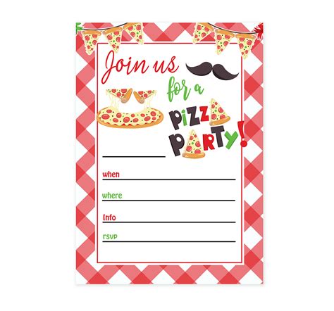 Pizza Party Invitation DIY | Creative Invitation Templates ~ Creative ...