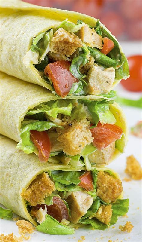 Chicken Caesar Salad Wraps | A Healthy Chicken Lunch or Dinner Recipe