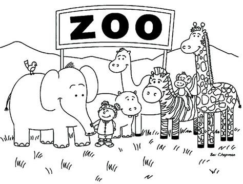 Zoo Animal Coloring Pages Easy | Zoo coloring pages, Zoo animal ...