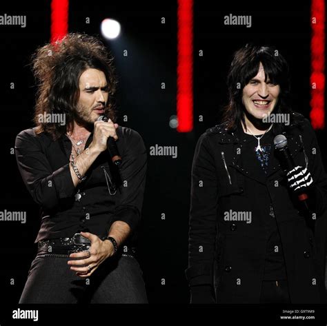 Russell Brand (left) & Noel Fielding perform as The Goth Detectives in ...