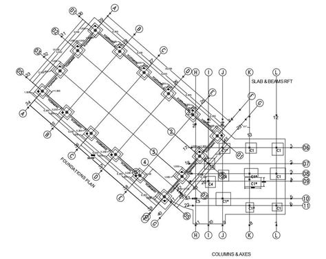 Building Foundation And Column Layout Plan Dwg File Cadbull | Porn Sex Picture