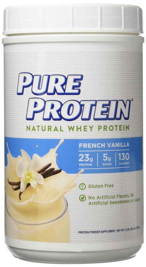 Pure Protein Powder, Natural, Whey, Great for Meal Replacement Shakes, Low Carb, Gluten Free ...